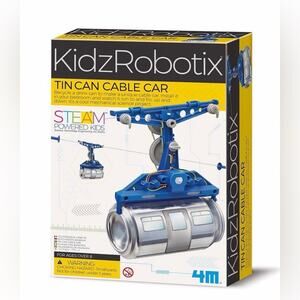 Mechanic STEM toys for 8+ years age tin cable car